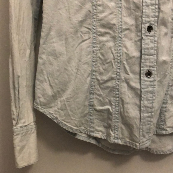 CK Weathered Cotton Denim-Style Button-Down - Picture 3 of 10